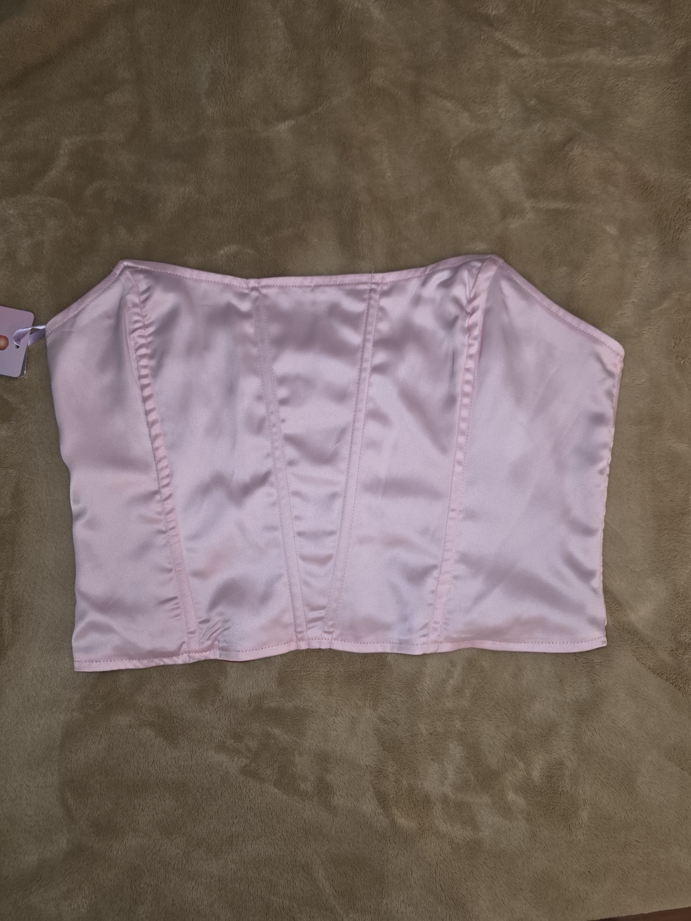 jcpenney Light Pink Satin Strapless Bustier
